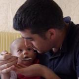 Ma soeur, avant une probable colère, avec tonton Gaëtan